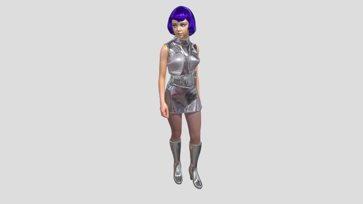 silver skirt 3D Model