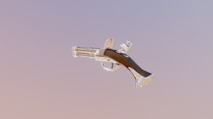 Flintlock pistol 3D Model