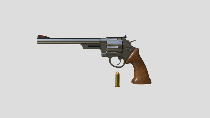 Revolver Made By Tiago 3D Model
