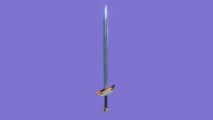 Low Poly RPG Game Sword 3D Model