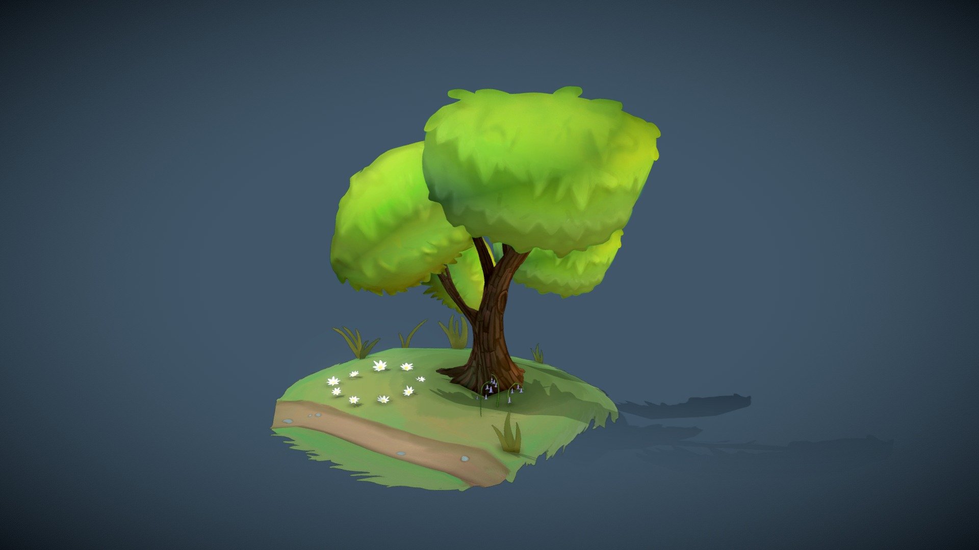 CGMA Stylized Assets 2.5D Tree - 3D Model By Danpos2506 [ade5d82 ...