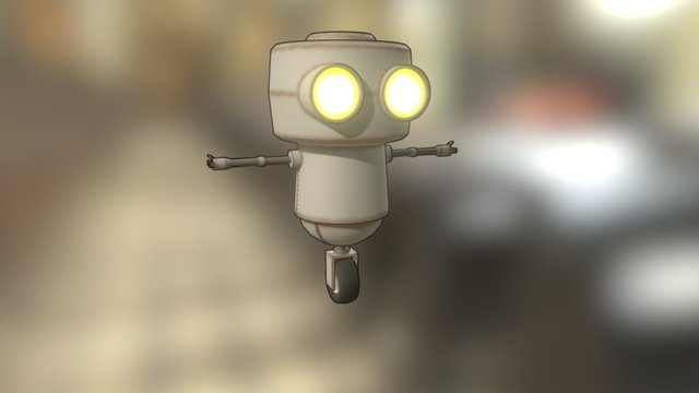 Cartoonish Robot 3D Model