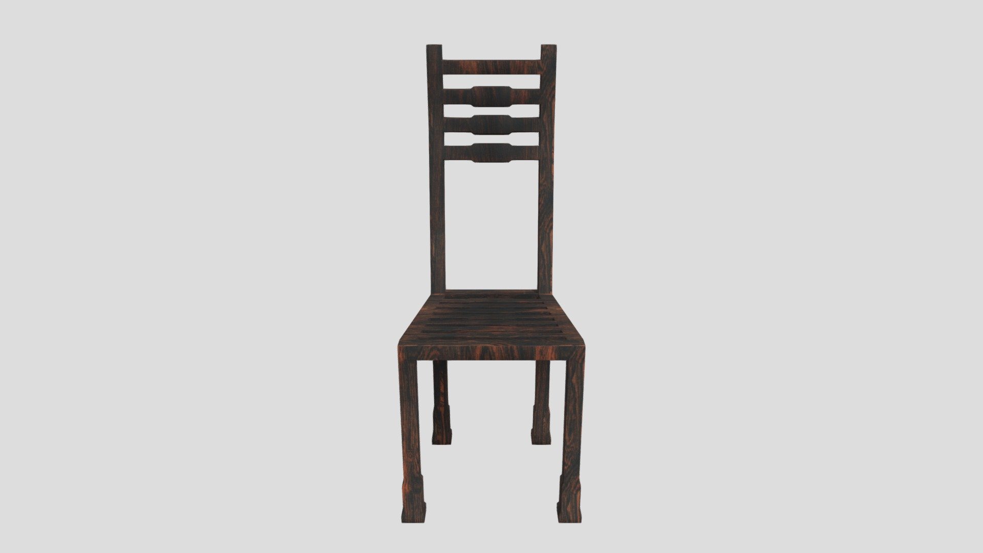 Simple wooden chair Free 3D model