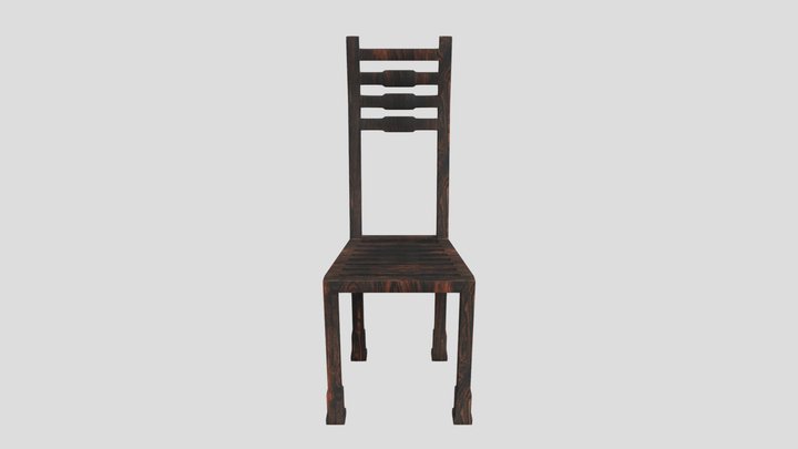 Simple wooden chair Free 3D model 3D Model