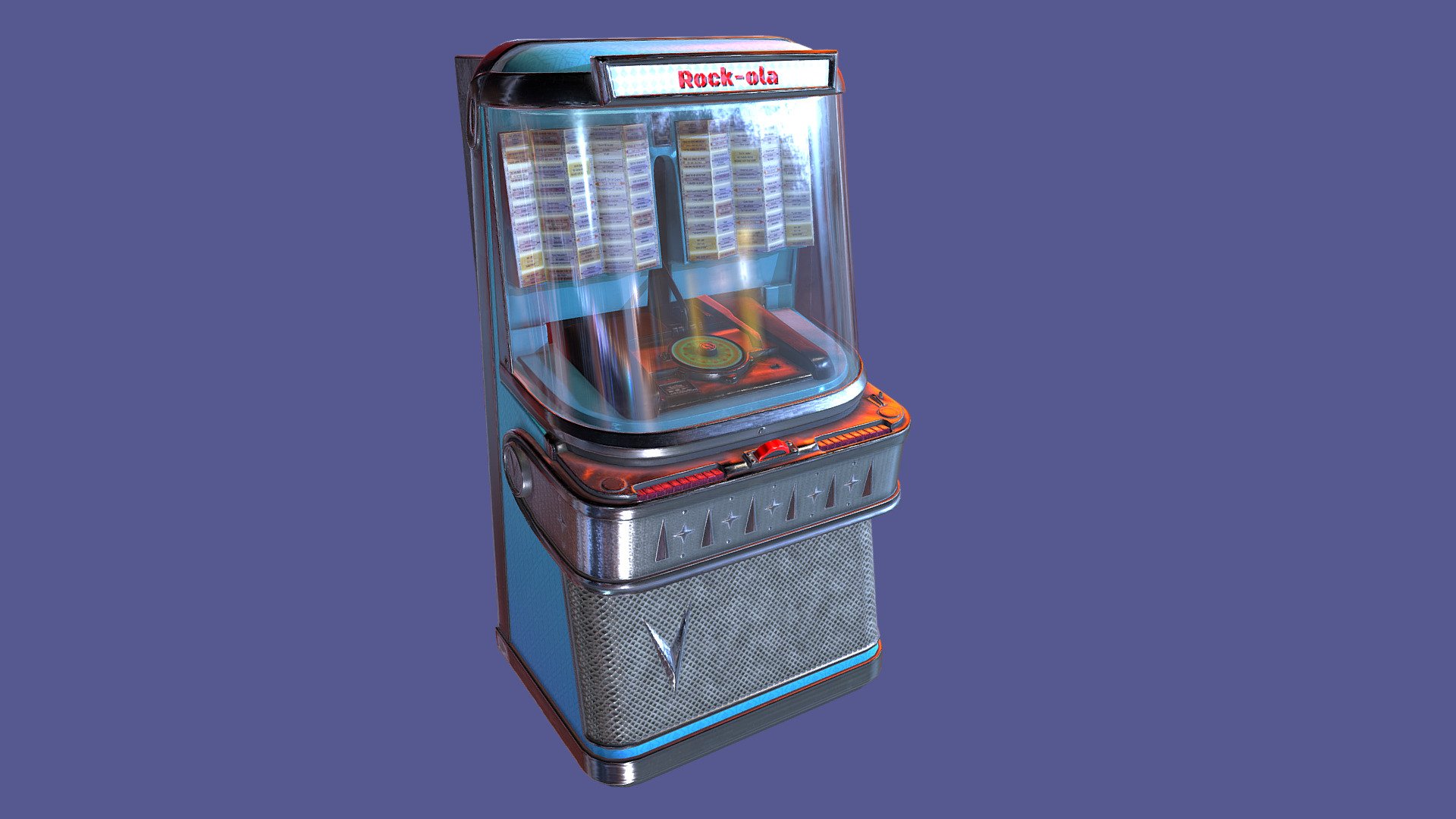 Antique vintage retro music Jukebox Rockola - 3D model by