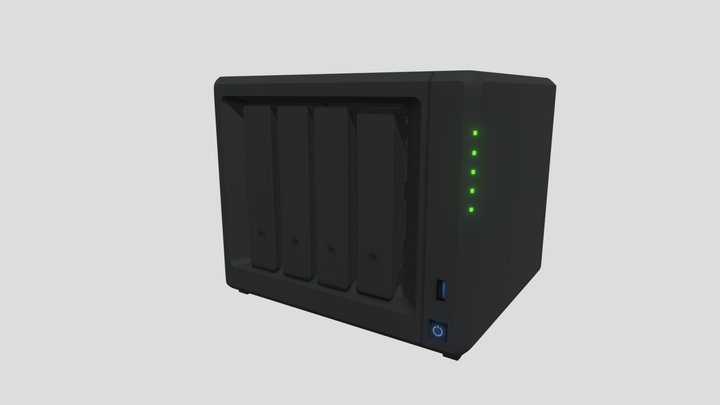 NAS Storage Device 3D Model