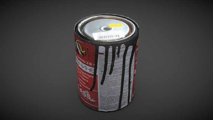 Used Paint Can [Lowpoly, 4k] – Modello 3D gratuito STL
