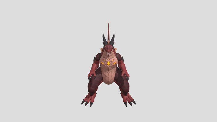 Emberclaw Dragon 3D Model