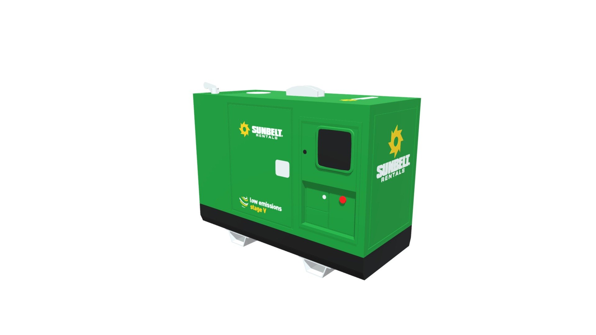 Sunbelt Rentals Diesel Generator BGGUK GX25 Kva 3D model by bimstore
