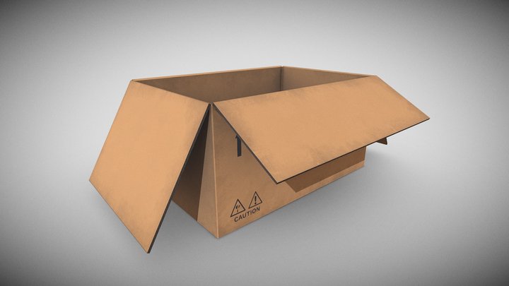 3D Cardboard (Lowpoly) 3D Model