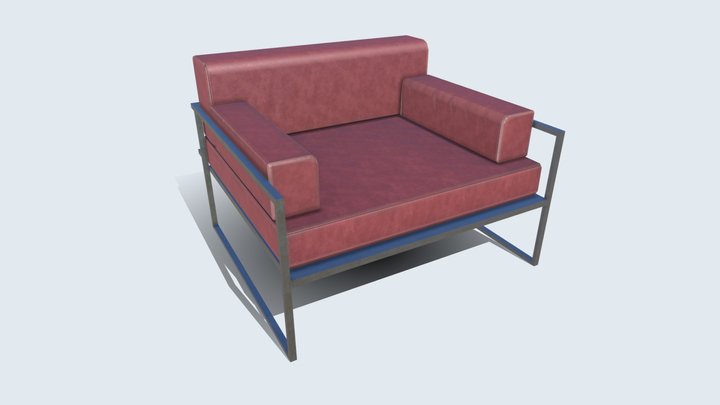Lounge Chair Low-poly – Free 3D Model STL