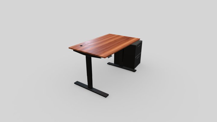 Model Showcase - Sit-Stand Desk 3D Model