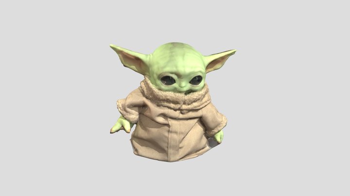 3D Model of Master Yoda Toy Scanned 3D Model