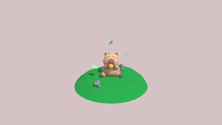 Capybara ₍ᐢ-(ｪ)-ᐢ₎ 3D Model