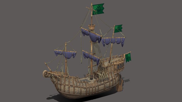 Trade Ship 3D Model