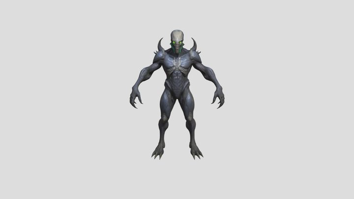 3D Alien Monster Character 3D Model