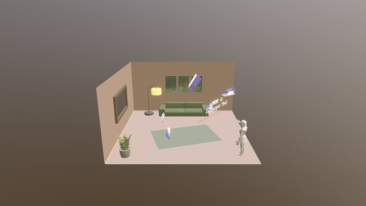 Menu Mockup 1 3D Model