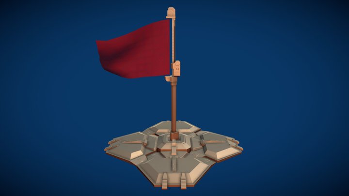 WIP TankiX Fan Art - Flag Stand 3D Model