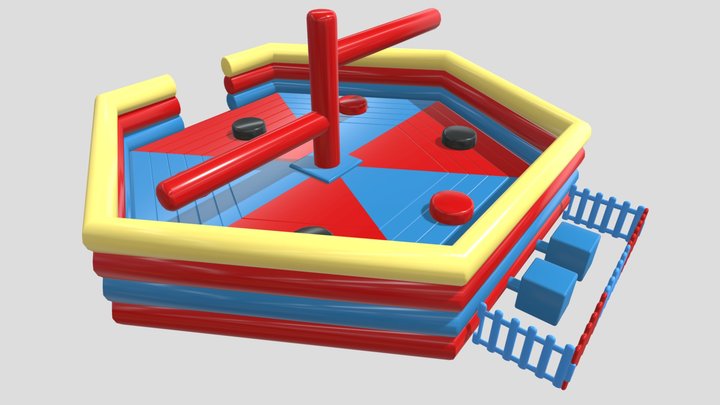Octagon Obstacle Bouncy Inflatable 3D Model