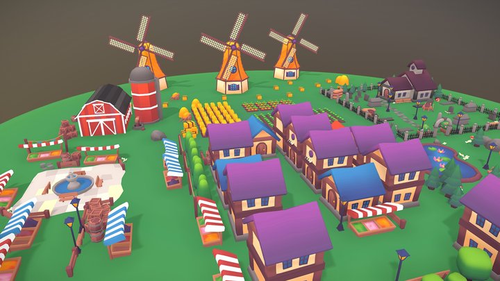 Village / Town Assets 3D Model
