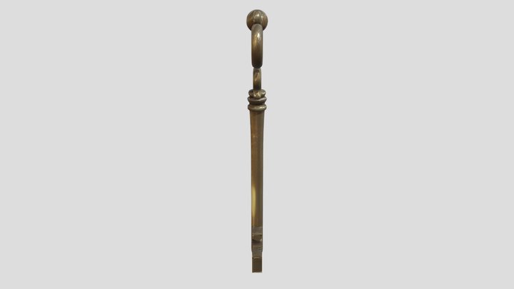 A golden key 3D Model