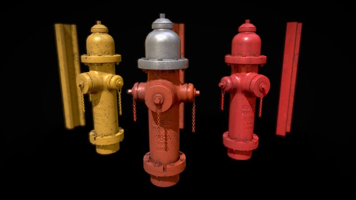 Fire Hydrants 3D Model