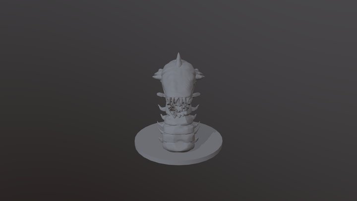 Purple Worm Print 3D Model