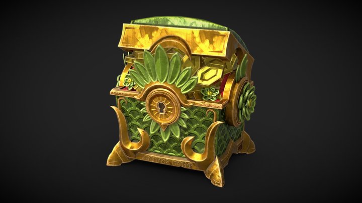 Leaf Treasure Chest 3D Model