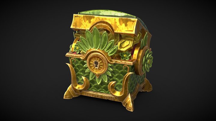 Leaf Treasure Chest 3D Model
