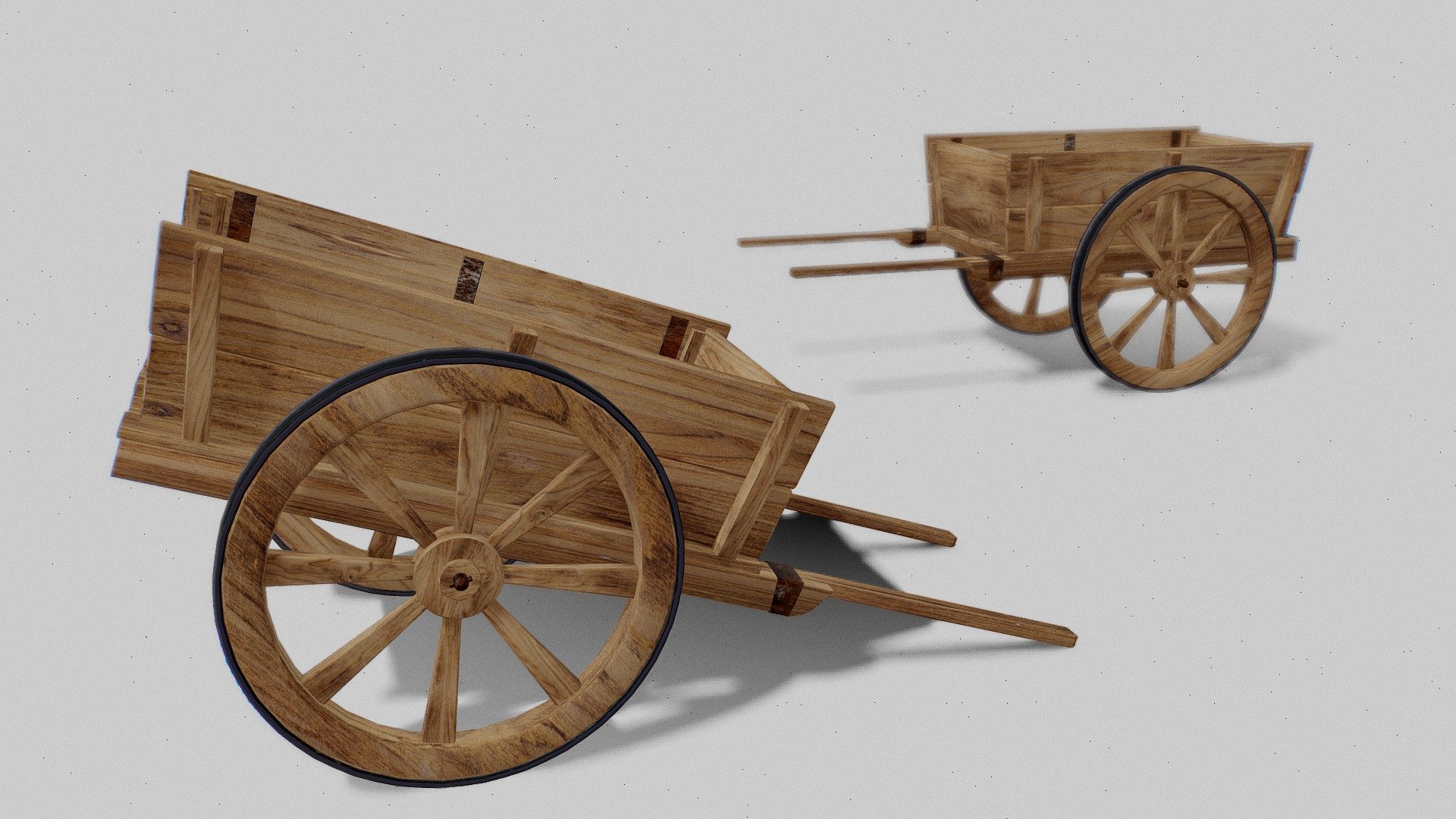 Wooden Carts 3December 2022 Buy Royalty Free 3D model by 3Dee