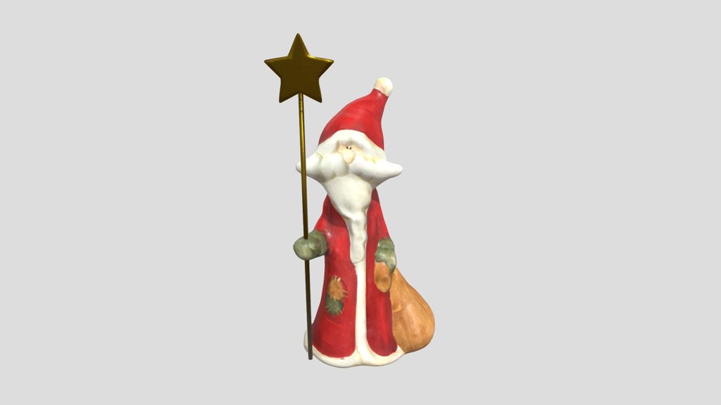 Santa Claus Statue 3d Scan