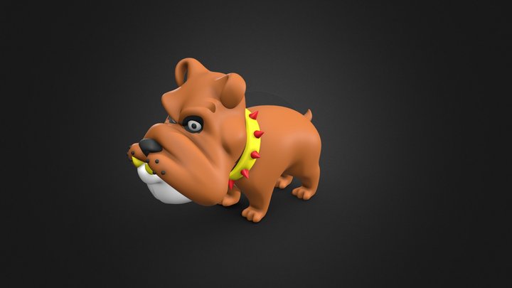Cartoon Dog B 3D Model