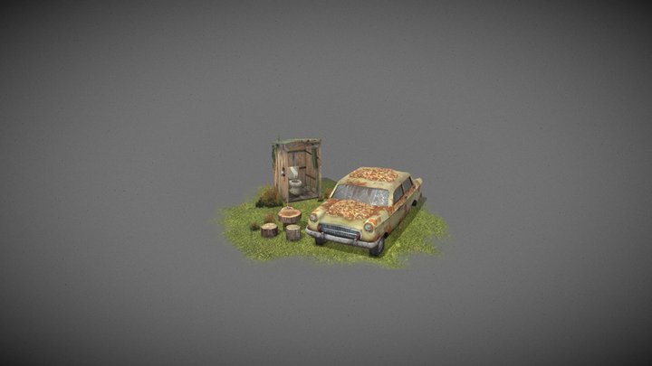 DAE 5 Finished props - Forest Loner 3D Model
