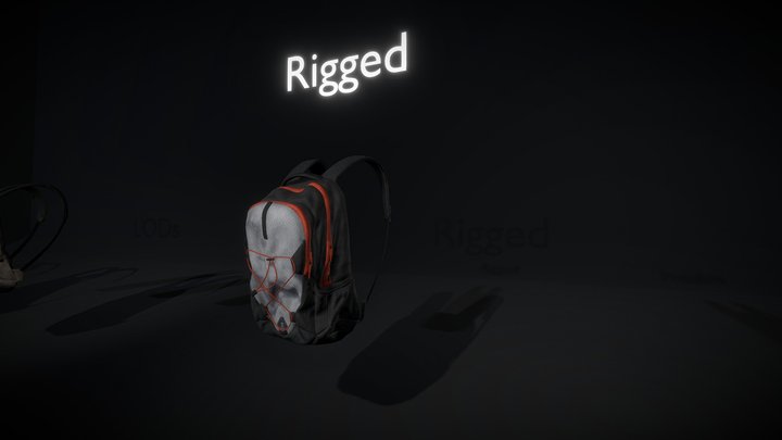 Modern Customizable Backpack 3D Model