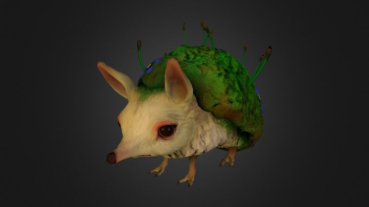 Cute Little Mosshog 3D Model