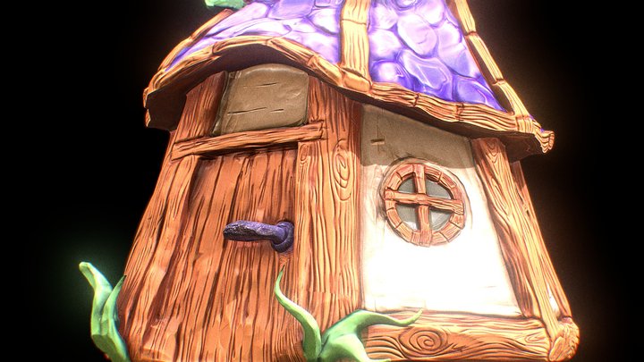 Stylized Little House 3D Model
