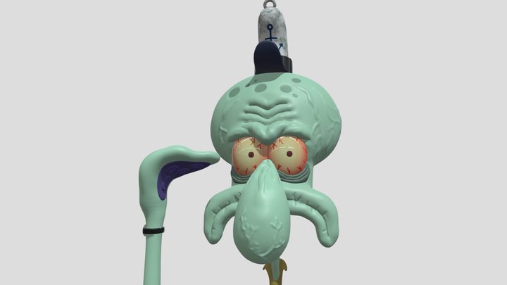 squidward wrist watch 3D Model
