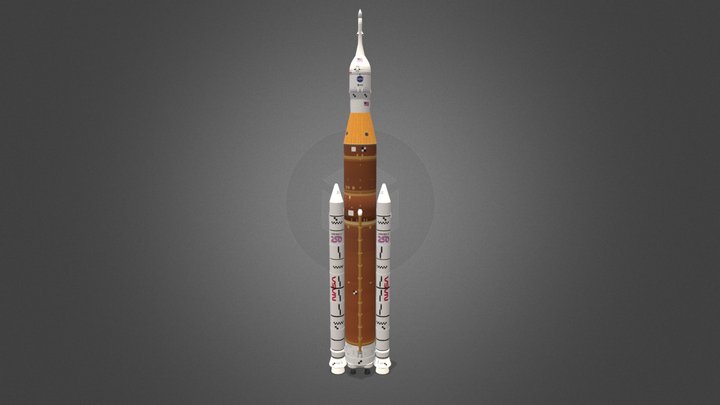 Artemis II - Space Launch System (SLS) 3D Model