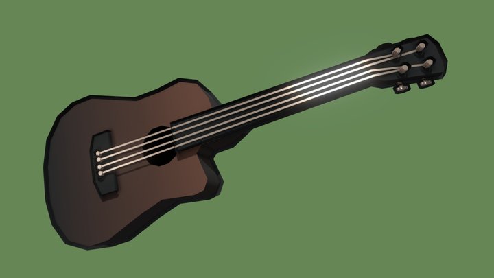 Tiny Acoustic Guitar – Free 3D Model STL