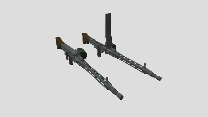 MG42 Lowpoly 3D Model