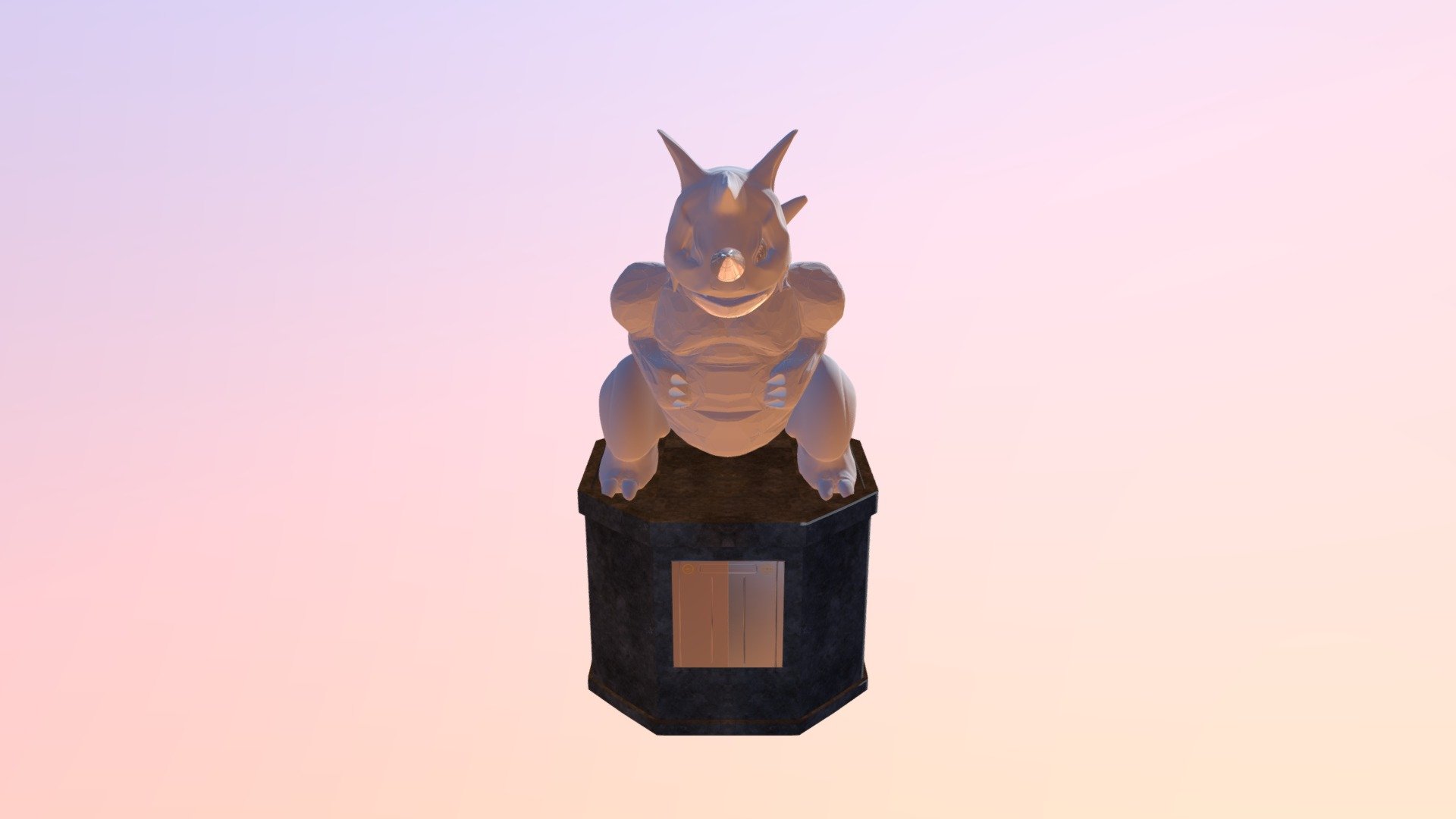 Pokemon Statue 3D model by pt.red [adffcff] Sketchfab