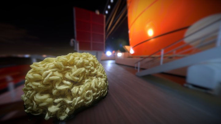 Instant Ramen Noodle 3D Model