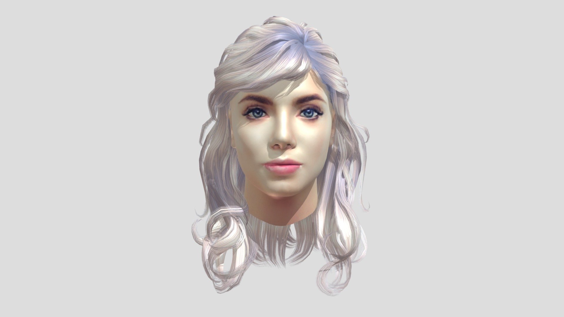 Beautiful Girl 3D Head Model — Sketchfab embed 3D viewer