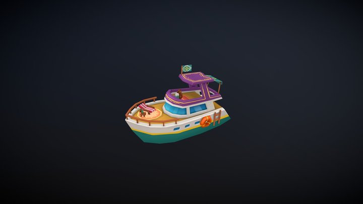 Lowpoly Ship 3D Model