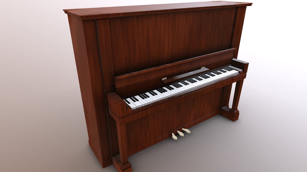 Brown Cherry Wood Upright Piano