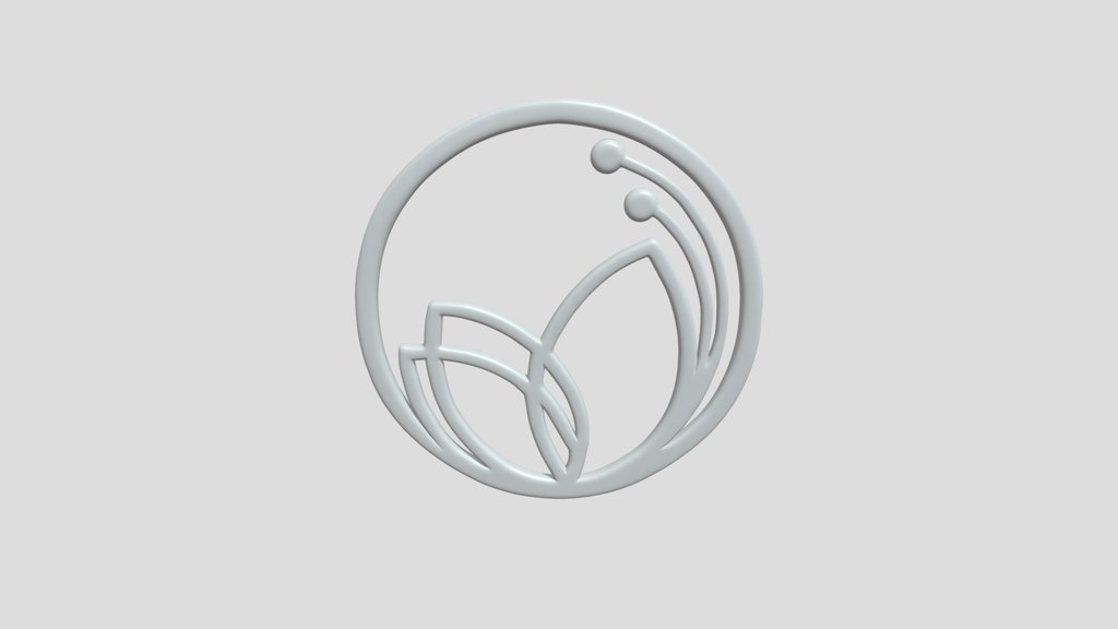 Stylized leaf circular logo