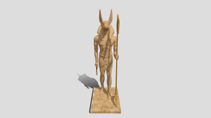 Pharaonic Statue 3D Model