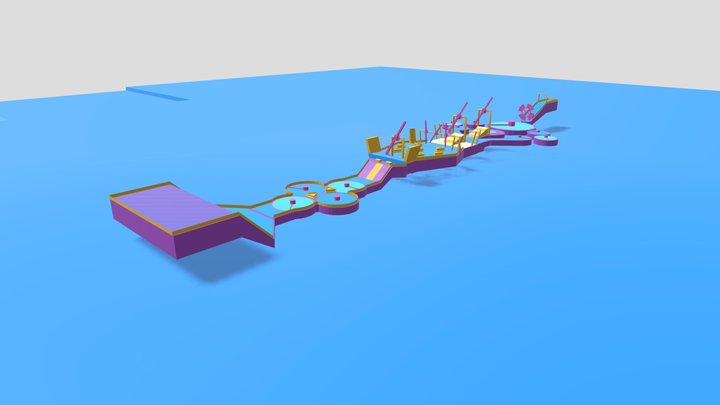 fall guys wirly gig map 3D Model