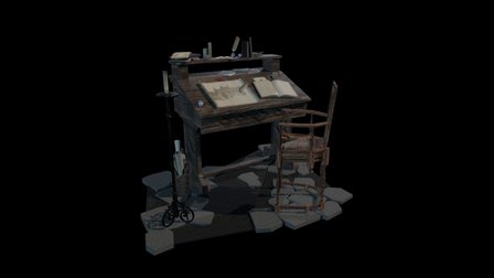 Scribe Table 3D Model