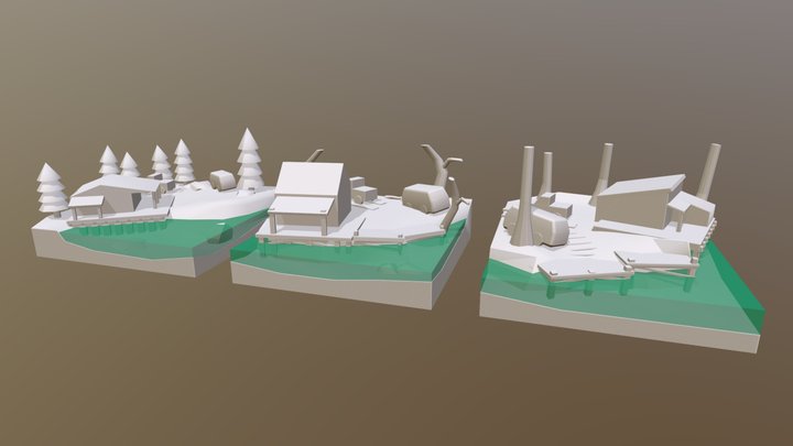 ForestLoner - Blockout 3D Model
